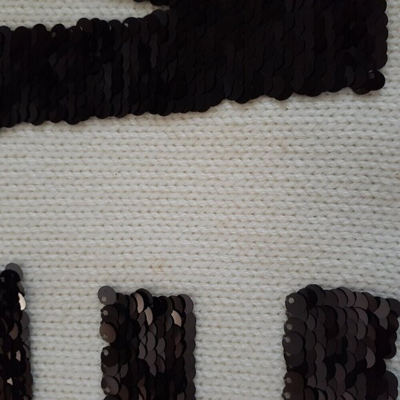 Maje XS (0) Ecru Mystica "Shine With Me" Wool Blend Striped Sequins Knit Sweater - Picture 12 of 16